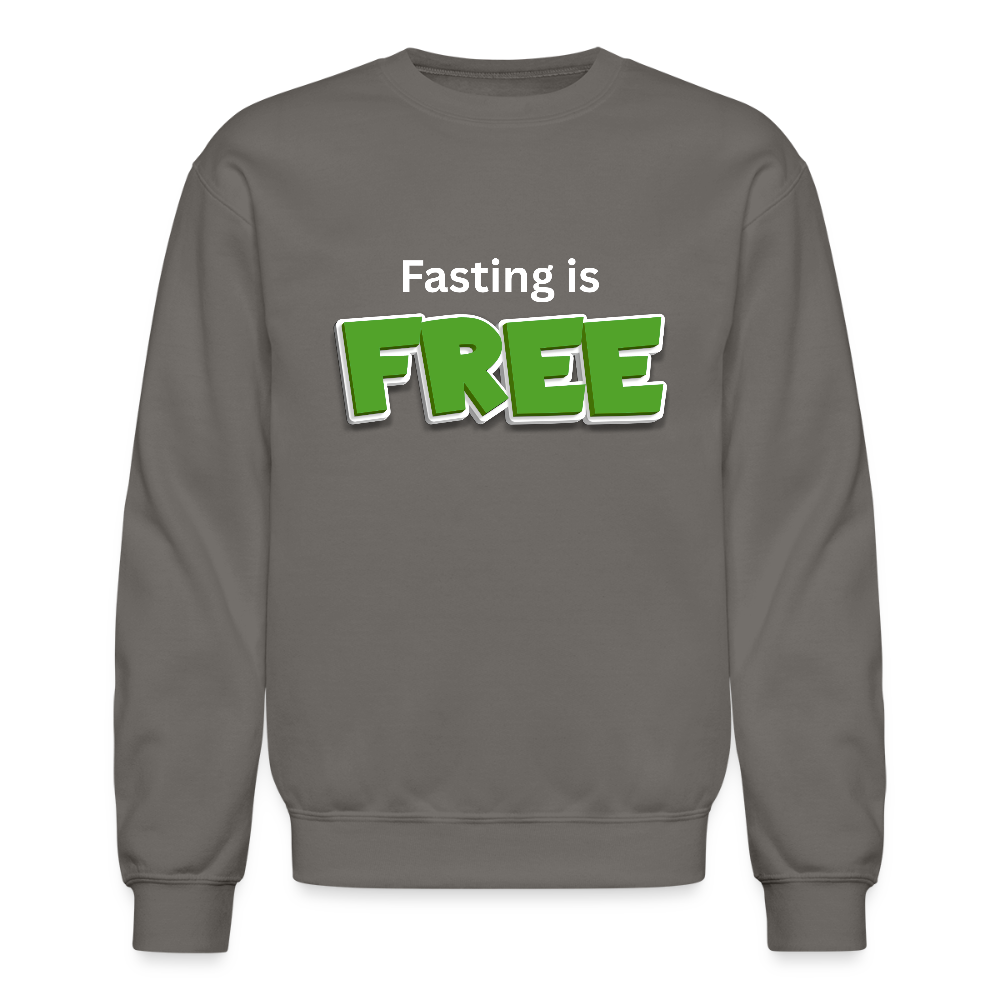 Fasting is Free Sweatshirt - asphalt gray
