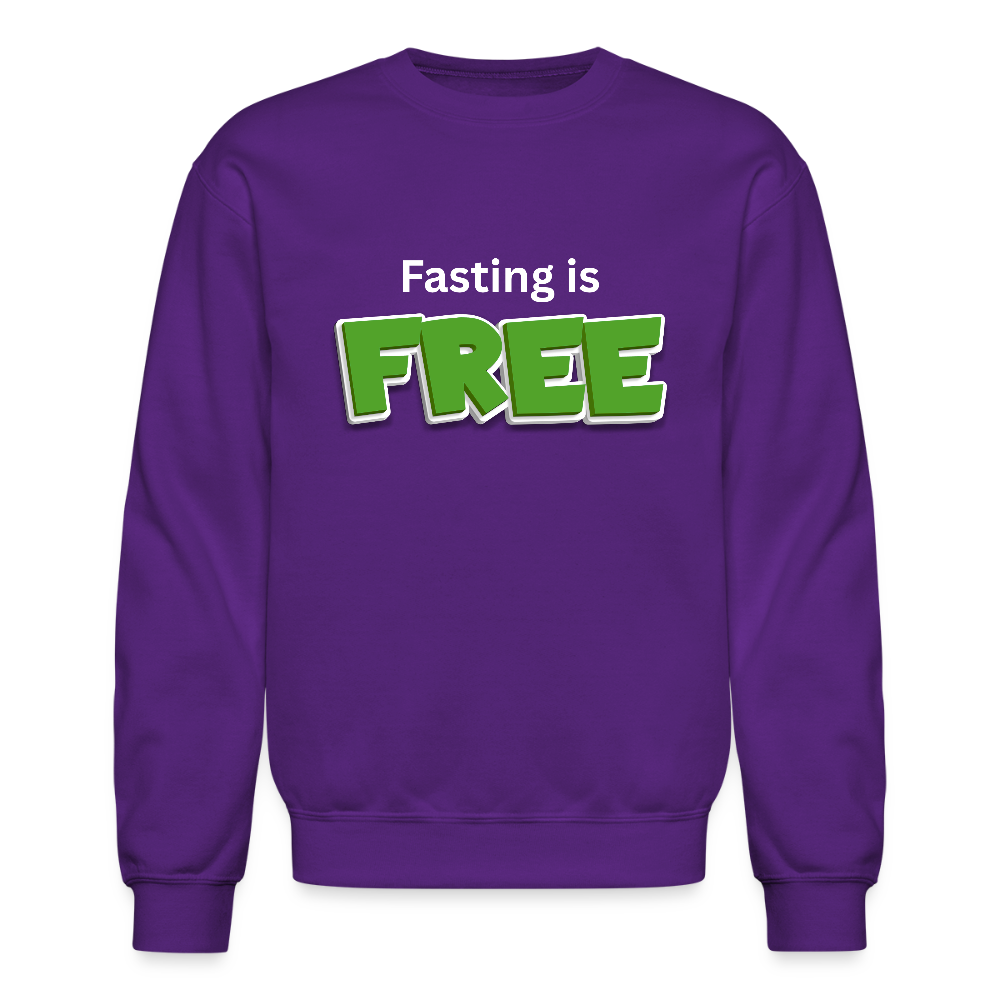 Fasting is Free Sweatshirt - purple
